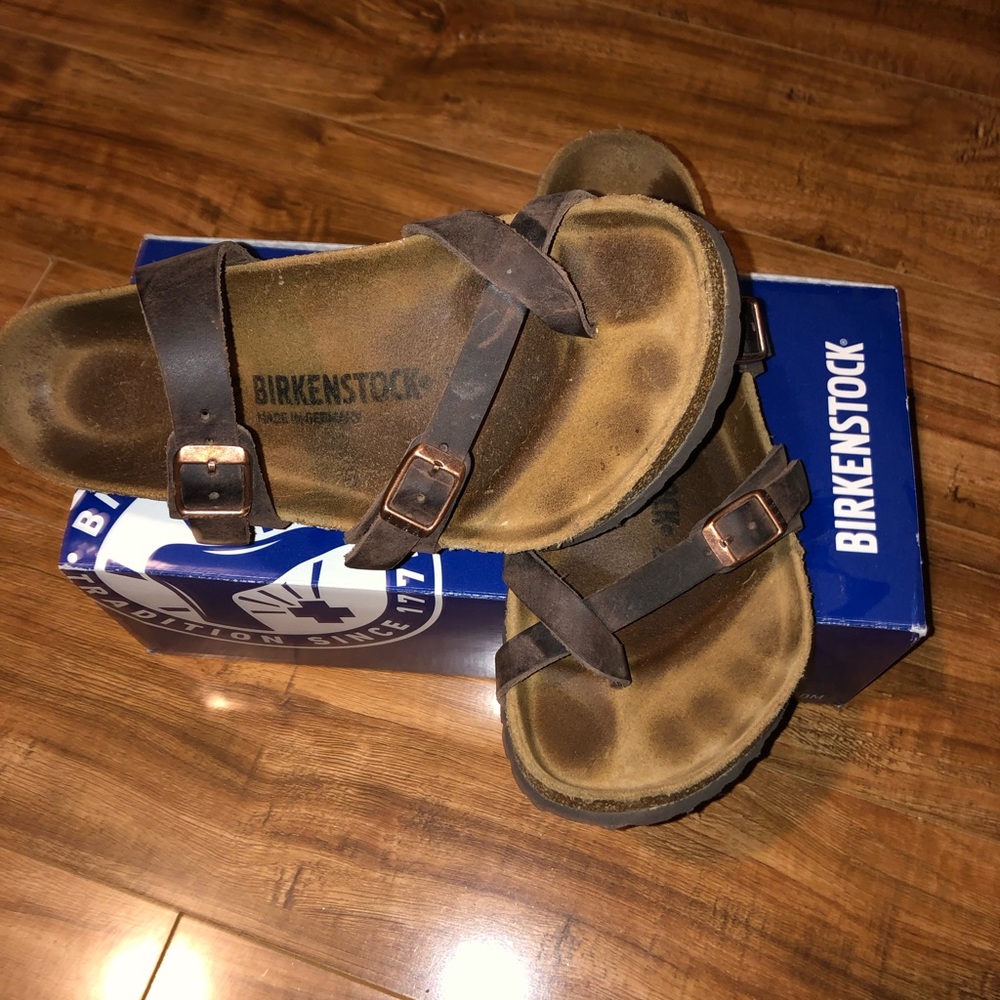 Mayari oiled leather Birkenstocks size 39/8